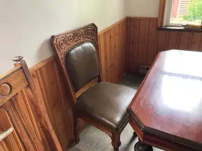 2 chairs have been covered but original is underneath. 2 chairs are original, no modifications.