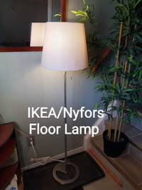 NYFORS Floor lamp, nickel plated white IKEA***still like New con