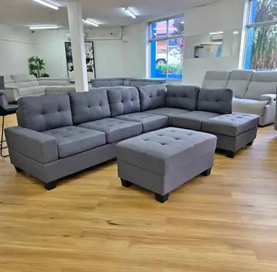 Meuble de Salon Sectionnel Moderne avec Ottoman  Sofa Lounge , View more