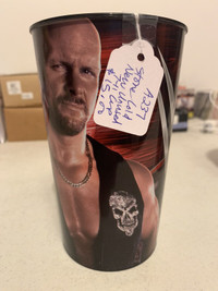 Stone Cold Steve Austin NEW UNUSED CUP 7-11 WWE Booth 276