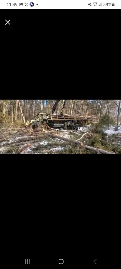 C6d treefarmer log forwarder a.k.a log porter comes with 4 extra tires on rims and a new set of chai...