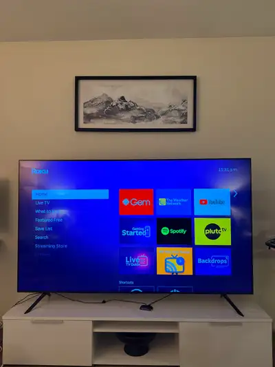 Samsung 75-inch Crystal UHD 4K Smart TV + TV Stand, View more