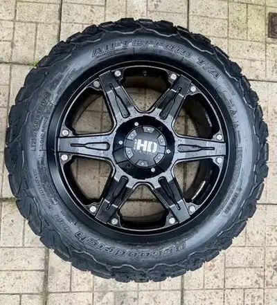 B.F.Goodrich All Terrain T/A Winter Rated 255/55R18 Mounted on Fast HD 6 spoke 10 hole Mags 5X108mm...