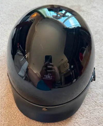 Black motorcycle helmet!