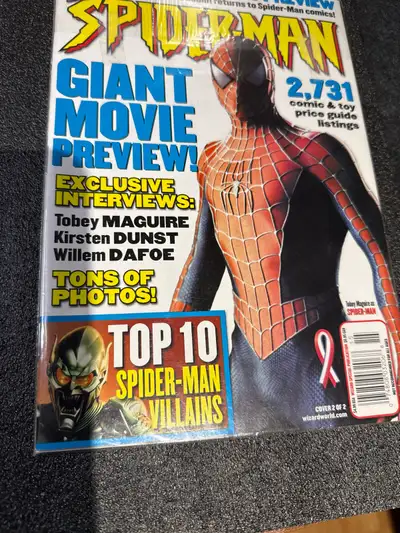 Wizard Special Magazine Spider-Man Movie Preview 2002 Tobey Maguire Green Goblin. New Mint condition...