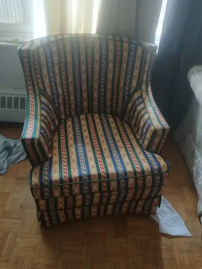 Striped Accent Armchair, View more