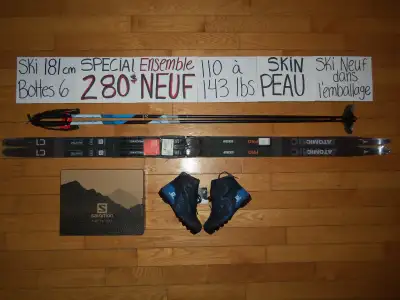Équipement ski de fond peau skin 181 cm ensemble neuf, View more