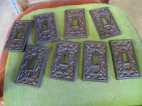 DECORATIVE CAST IRON SWITCH & OUTLET COVERS $10. EA. CABIN DECOR