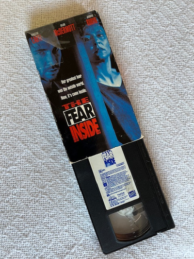 Very rare vhs tape of the 1992 feature, The Fear Inside with Christine Lahti. Former video store cop...