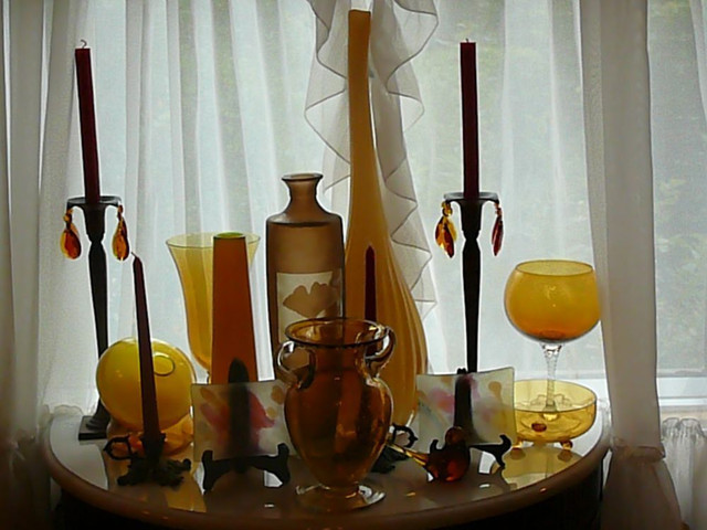 Superbe ensemble d'accessoires de décoration, verre Murano ambre dans Décoration intérieure et accessoires  à Ville de Montréal - Image 3