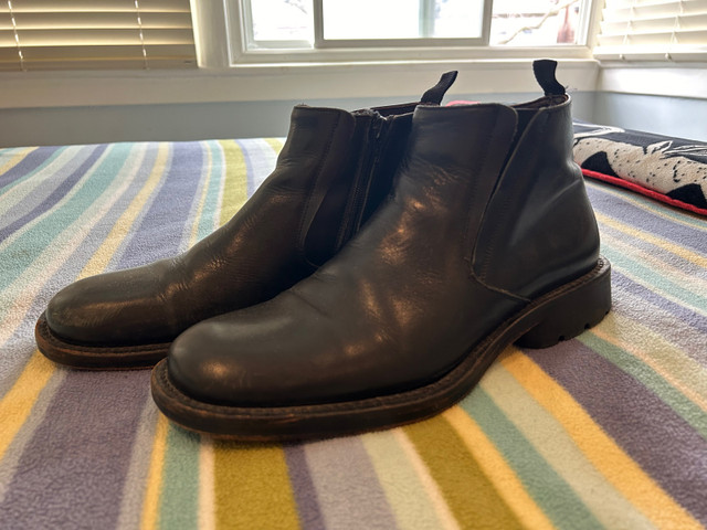 Black Leather Boots Simard Men's in Men's Shoes in City of Toronto