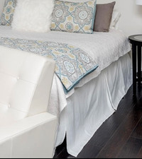 WHITE COTTON KING SIZE BEDDING