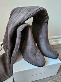 Suede Knee Height Boots