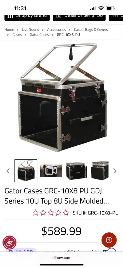 Reduced: Gator Pop Up Mixer Case, 8RU,  with Castors, View more
