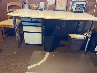 White Table / Office desk – Sturdy & Spacious, View more