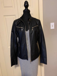 Jacket faux leather jacket, Medium, very light weight, new