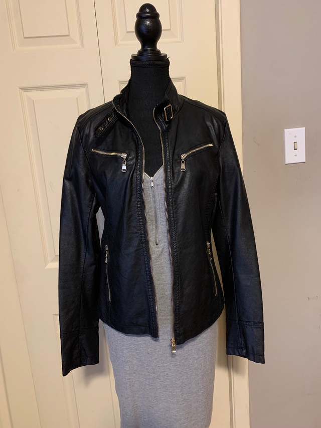 Jacket faux leather jacket, Medium, very light weight, new in Women's - Tops & Outerwear in Oakville / Halton Region