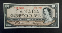 1954 $100 Bank of Canada Banknote, Great Condition