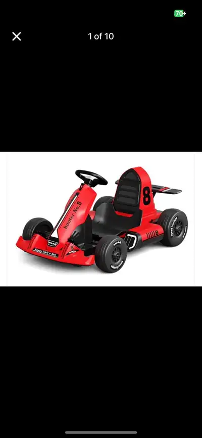 Brand new in box XJD Go Kart for Kids Age 6-12, 12V Electric Drift Kart Car with Adjustable Seat, Sp...