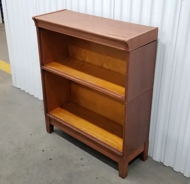Antique oak barrister bookcase 2 tiers 4 parts no doors 40.5” H in Bookcases & Shelving Units in Ottawa - Image 6
