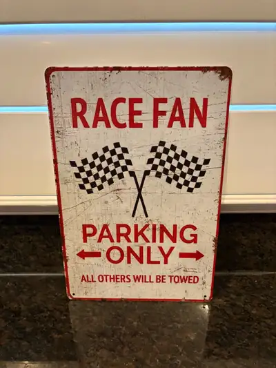 Race Fan Parking Metal Sign , View more