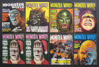 MONSTER WORLD #1 3 4 5 6 6 7 8 Vintage Warren Horror Magazines
