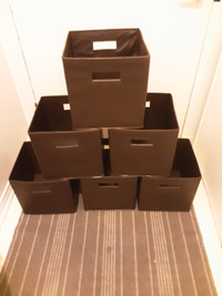 Leather Look Storage Baskets for Shelving
