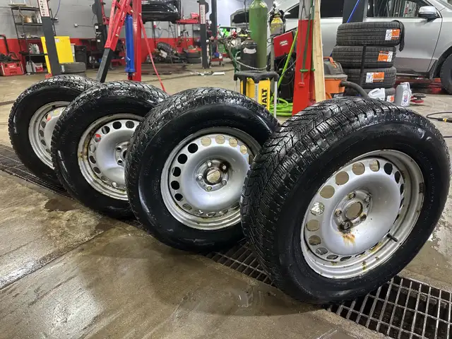215/65R16 WINTER STEEL RIMS WITH TIRES FOR VOLKSWAGEN TIGUAN in Tires & Rims in City of Toronto - Image 2