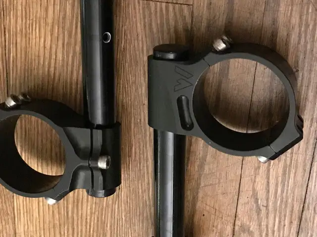 Woodcraft 56mm clip on handle bar 7/8”set Billet Ducati BMW in Other in Barrie - Image 4