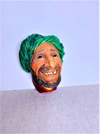 BOSSONS CHALKWARE WALL HANGING 3D FACE OF KURD-1963