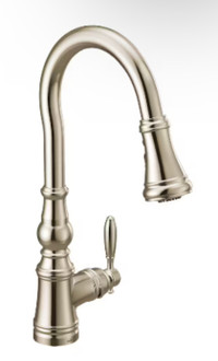 Moen Weymouth brushed nickel pulldown kitchen faucet