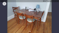 Table with Leaf & Five Chairs