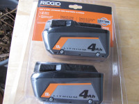 RIDGID 18V Lithium MAX Output 4.0 Ah Battery (2-Pack)