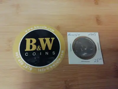 1948 Hungary 5 Forint Coin $25 The 1948 Hungary 5 Forint coin is a historic piece from the early pos...