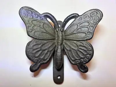 Cast Iron Door Knockers Made by Midwest Seasons. Only $10 each! Butterfly Mounting plate 4 1/2” long...