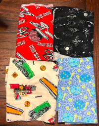 Flannel Fabrics Star Trek, Glow-in-the-Dark, Trains, Turtles