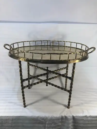 Antique Brass Side Table, View more