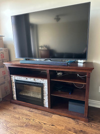 TV stand with DIMPLEX Electric Fireplace/Heater