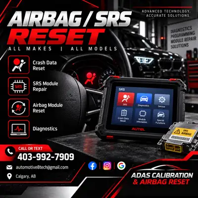 ADAS Calibration and Airbag SRS Reset, View more