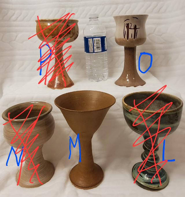 Beautiful Pottery and/or Stone Glasses, $5 each glass in Other in Ottawa - Image 2