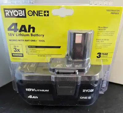 BRAND NEW RYOBI  18V 4AH BATTERY , View more