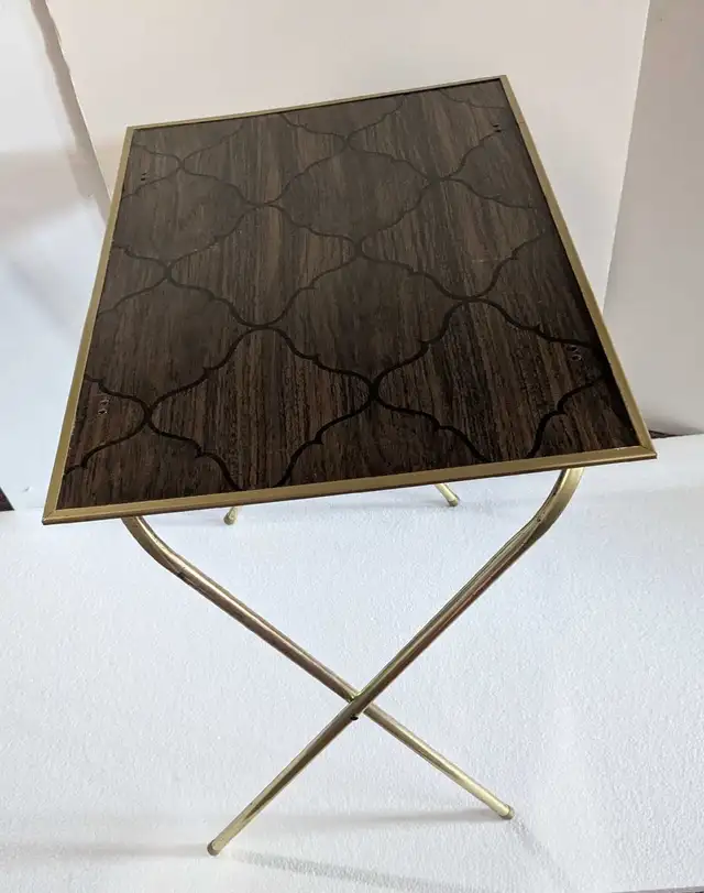 VTG Folding TV Tray Table Metal Legs  in TV Tables & Entertainment Units in Charlottetown - Image 9