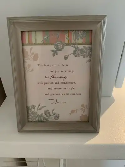 Inspirational Frame Poem by MAYA ANGELOU, View more