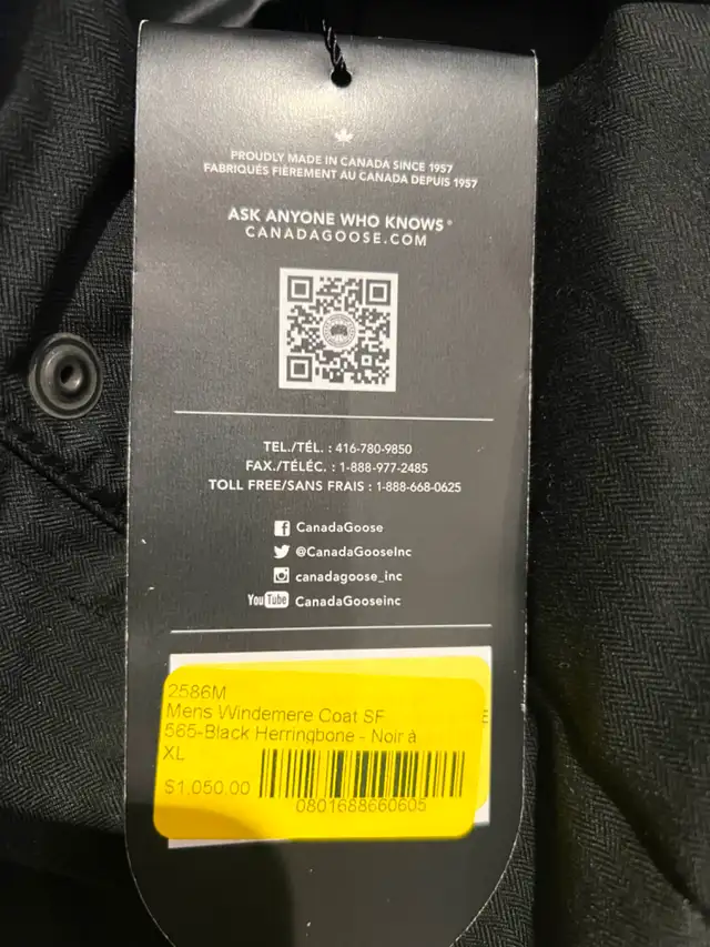 Mens Canada Goose Winter / Parka Windemere Coat in Men's in Markham / York Region - Image 5