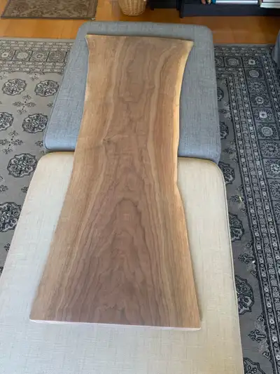 Great walnut slab coffee table!, View more