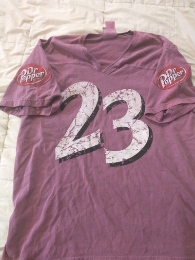 24 inches armpit to armpit. Faux aged look, vintage 1980s. To view my jerseys, t-shirts (musical art...