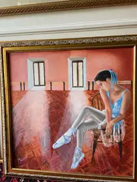 Origina Oil Painting, Dancer 35"x35",  Mazzone