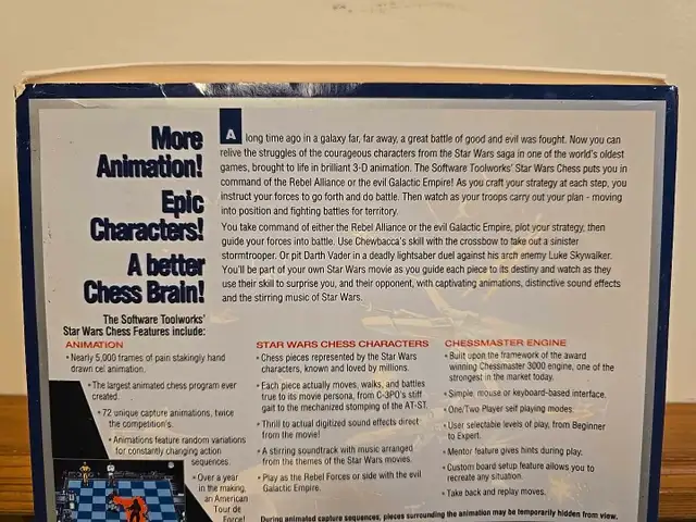 Star Wars Chess big box PC Video Game The Software Toolworks 486 in PC Games in St. Catharines - Image 4