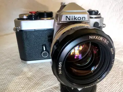 Nikon FE Silver / Nikkor-S.C 55mm f1.2 Ai, View more