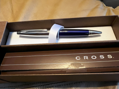 Cross Blue Ballpoint pen, new in box, located near Belle River.